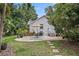 Backyard oasis with a patio, dining set, tropical plants, and lush green grass at 1211 14Th N St, St Petersburg, FL 33705