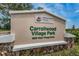 Carrollwood Village Park sign with address at 13544 Avista Dr, Tampa, FL 33624