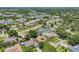 Expansive aerial view of a neighborhood showcasing well-maintained homes and lush green landscaping at 15005 Roundup Dr, Tampa, FL 33624