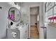 Stylish bathroom featuring modern vanity, round mirror, updated fixtures, and coordinated decor elements for a clean aesthetic at 16112 N 15Th St, Lutz, FL 33549