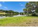Scenic lake view with lush greenery and trees along the shoreline at 16112 N 15Th St, Lutz, FL 33549