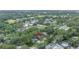 Aerial view of the neighborhood setting, with a school nearby at 1753 San Mateo Dr, Dunedin, FL 34698