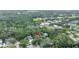 Aerial view of the property's setting near a school and baseball field at 1753 San Mateo Dr, Dunedin, FL 34698