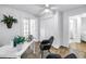 Bright office features French doors, ample natural light, and wood floors at 1753 San Mateo Dr, Dunedin, FL 34698