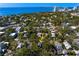 Beautiful aerial view of a neighborhood with mature trees near the water, showcasing the property's location at 1805 W Jetton Ave, Tampa, FL 33606