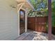 Outdoor shower next to backyard pool; adjacent to privacy fence at 1805 W Jetton Ave, Tampa, FL 33606