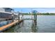 Well-maintained boat lift provides convenient and secure storage for your boat on the tranquil water at 20019 Gulf Blvd # 1, Indian Shores, FL 33785