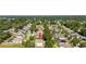 Aerial view of a home with mature trees in a suburban neighborhood at 203 Montara Dr, Seffner, FL 33584
