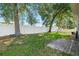 A grass backyard with privacy fencing and mature trees creating a serene outdoor space at 203 Montara Dr, Seffner, FL 33584