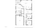 Layout of the home showcasing the living room, kitchen, bedrooms, bathrooms, garage, and screened in porch at 203 Montara Dr, Seffner, FL 33584