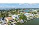 Beautiful waterfront homes with docks, lush greenery, and serene water views at 215 18Th Ave, Indian Rocks Beach, FL 33785