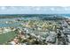 Aerial view of waterfront community featuring direct access to the Intracoastal waterway at 215 18Th Ave, Indian Rocks Beach, FL 33785