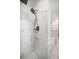 Contemporary shower with marble tile, rain shower head, and sleek design at 215 18Th Ave, Indian Rocks Beach, FL 33785