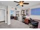 Spacious office area featuring large mirror closets and dual work stations at 223 Island Way # 7F, Clearwater Beach, FL 33767