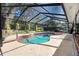 Screened-in pool area with a refreshing pool and spa, perfect for outdoor relaxation at 2503 Victarra Cir, Lutz, FL 33559
