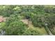 Aerial view of a house and surrounding trees, showcasing the property's setting at 2911 Pemberton Creek Dr, Seffner, FL 33584