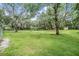 Spacious green backyard with mature trees, perfect for outdoor activities at 2911 Pemberton Creek Dr, Seffner, FL 33584