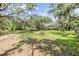 Expansive backyard with lush green grass and mature trees surrounding the property at 2911 Pemberton Creek Dr, Seffner, FL 33584