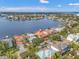 Aerial view of the neighborhood with waterfront access at 301 Bayview Ne Dr, St Petersburg, FL 33704