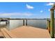 Waterfront view from the private wooden dock at 301 Bayview Ne Dr, St Petersburg, FL 33704