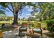 Lovely patio setting with seating area and water views in condo community at 3505 Tarpon Woods Blvd # P404, Palm Harbor, FL 34685