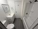 Bathroom featuring modern sink, vanity, and shower-tub combo at 37832 Madeira Ave, Zephyrhills, FL 33541
