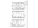 Detailed floor plan showcasing the layout of a modern townhome with multiple floors at 4208 W Carmen St # C, Tampa, FL 33609