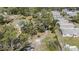 An aerial view of the property and surrounding neighborhood at 4221 Burrows Rd, Zephyrhills, FL 33542