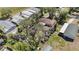 An aerial shot showcasing the property lot and mature trees at 4221 Burrows Rd, Zephyrhills, FL 33542