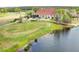 Scenic golf course with lake views and well-manicured greens, near clubhouse with red tile roof at 6127 Cezanne Ave, Lutz, FL 33558
