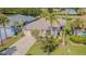 This is an aerial view of the property showing its nice landscaping and proximity to neighboring homes at 10801 Collar Dr, San Antonio, FL 33576