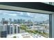 Clear city view from inside the room, highlighting the urban skyline on a bright day at 1120 E Kennedy Blvd # 1512, Tampa, FL 33602