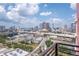 Bright city view showcasing the urban landscape, roads, and buildings under a cloudy sky at 1120 E Kennedy Blvd # 1512, Tampa, FL 33602