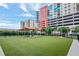 Community dog park area with modern seating and ample space for pets to run and play in a luxurious outdoor setting at 1120 E Kennedy Blvd # 1512, Tampa, FL 33602