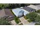 Aerial view of a charming home with a large lot and mature landscaping at 12746 Standbridge Dr, Riverview, FL 33579