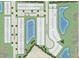 Community map shows the layout of homes with wetlands, ponds and parking areas at 13244 Stable Pl, Parrish, FL 34219