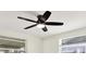 Bedroom featuring a modern ceiling fan and light fixture at 13926 Darlene Ave, Hudson, FL 34667