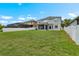 Spacious fenced backyard featuring a screened porch, and large lawn at 1933 Fruitridge St, Brandon, FL 33510
