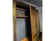 Empty closet with bifold doors painted black at 25425 Olympia Rd, Brooksville, FL 34601