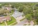 Aerial view of a single-Gathering home with a private pool, fenced yard, and mature trees at 2554 Lake Ellen Cir, Tampa, FL 33618