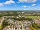 Wide aerial shot showing the community near green spaces, a pond, and recreational areas at 2708 Dolphin Watch Ct, Holiday, FL 34691