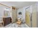 Functional bathroom with a vanity, toilet, and shower stall, complete with essential fixtures at 3217 Mott Rd, Dover, FL 33527