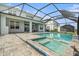 Inviting screened-in pool area with a spacious patio, perfect for outdoor relaxation and entertainment at 33774 Castaway Loop, Wesley Chapel, FL 33543