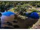 Scenic aerial view of a pond and verdant golf course at 395 Forest Park Rd, Oldsmar, FL 34677