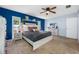Comfortable main bedroom featuring modern decor, bright windows, and ample storage at 4220 Woodlark Dr, Tampa, FL 33624