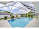 Beautiful screened-in pool offering a relaxing retreat, set amidst landscaped gardens and a well-maintained backyard at 4368 Las Palmas Ave, Spring Hill, FL 34606