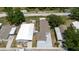 An aerial view of the manufactured home showing the roof and nearby properties at 8471 Fantasia Park Way, Riverview, FL 33578