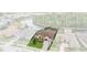 Aerial view of a yellow home with a view of the lake at 10641 Cory Lake Dr, Tampa, FL 33647
