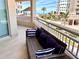 Balcony overlooking beach with plenty of seating at 1180 Gulf Blvd # 306, Clearwater, FL 33767