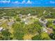 Aerial view of a large property surrounded by trees, highlighting the serene setting at 12220 Twin Branch Acres Rd, Tampa, FL 33626